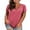 Pink, variant on Sherrylily Womens Plus Size T-Shirts Tops Summer V Neck Criss Cross Tunic Casual Loose Tees