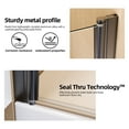 thumbnail image 5 of Aukfa Pivot Bifold Shower Door, 34" W x 58" H, 1/4" SGCC Tempered Glass Tub Bathtub Door Panel, Black, 5 of 8