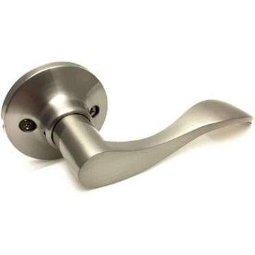 Right Hand Naples Lever with Round Rose Half Dummy Lockset Grade 3, Satin Nickel