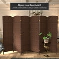 thumbnail image 2 of Red Lantern 6 ft. Tall Diamond Weave Fiber Room Divider - Dark Mocha - 6 Panel, 2 of 6