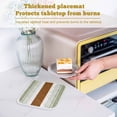thumbnail image 6 of Sage Green Farmhouse Pot Holders for Kitchen Heatproof Potholder, 2 Pack Green Brown Striped Hot Pads Multipurpose Oven Pads Cloth Potholders Trivet for Cooking and Baking, 6 of 8