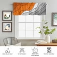 thumbnail image 4 of Rod Pocket Window Valances Abstract Orange Grey Gradient Short Kitchen Curtains Modern Geometric Lines Window Treatment Drapes for Bedroom Bathroom Living Room 60x18In,1 Panel, 4 of 9