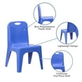 thumbnail image 4 of Flash Furniture Whitney 10 Pack Blue Plastic Stackable School Chair with Carrying Handle and 11'' Seat Height, 4 of 12