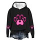 thumbnail image 2 of Sudadera con capucha para niños, de invierno, con estampado largo de terciopelo, informal y cómoda, de manga larga, de poliéster., 2 of 5