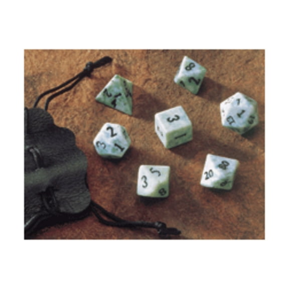 Crystal Caste Green Jade 14mm (7) w/Pouch New