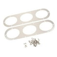 thumbnail image 1 of koolsoo 2pcs Universal Aluminum Rear Bumper Air Diversion Diffuser Panel 3-Hole Siver, 1 of 8