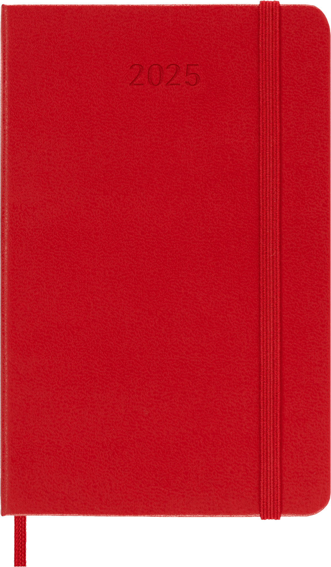 Moleskine Classic 12 Month 2025 Weekly Planner, Hard Cover, Pocket (3.5" x 5.5"), Scarlet Red, 144 Pages