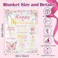 thumbnail image 2 of 18th Birthday Gifts for Girls,Birthday Gifts for 18 Year Old Girl 18th Birthday Decorations Blanket Best Gifts Presents for 18 Year Old Girl Teen Girl Throw Blankets 50"X60", 2 of 6