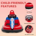 thumbnail image 4 of 6V Bumper Car Ride on Toys, Battery Powered with Music and Lights, 360 Degree Spin Kids Bumper Car for 1.5-6 Ages, Red, 4 of 7