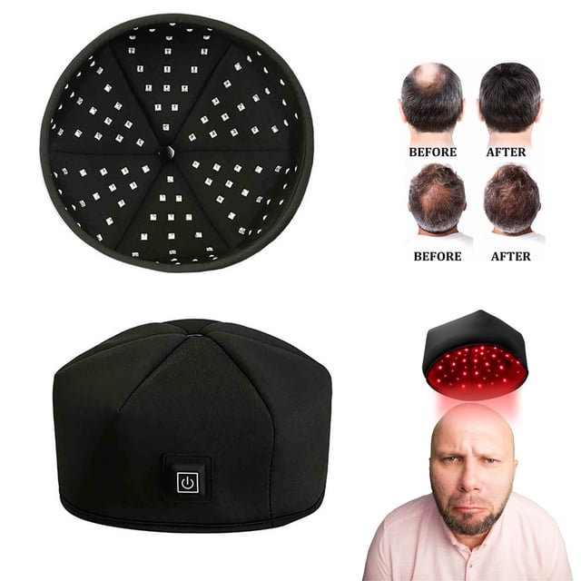 Gorra de Terapia de Luz Roja | Sombrero Infrarrojo para Crecimiento Capilar sin Manos | 120 Diodos LED | Láser de Bajo Nivel | Estimulador del Metabolismo del Cuero Cabelludo | Alimentación USB