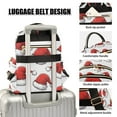 thumbnail image 3 of FORMRS Mini Backpack Purse for Women Travel Daypack Casual Shoulder Bag, Red Santa Hats Pattern, 3 of 7