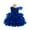 Dark Blue, variant on Toddler Girls Ruffled One Shoulder Party Dress with Bowknot Elegant Layered Tulle Pageant Gown