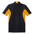 thumbnail image 6 of Mens Side Blocked Polyester Micropique Sport-Wick Polo Black/ Gold 5X-Large, 6 of 7