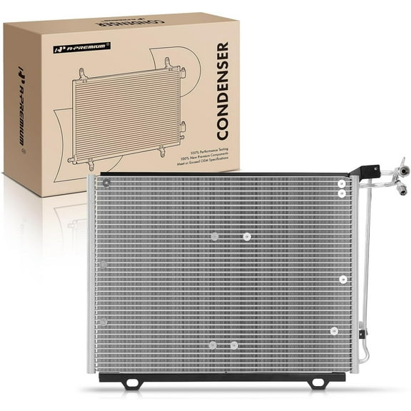 A-Premium Air Conditioning A/C Condenser Compatible with Mercedes-Benz C-Class C220 1994-1996, C280 1994-1998, CLK-Class CLK430 1999-2003, CLK500 2003 & More, Replace# 2028300870