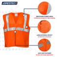 thumbnail image 4 of JORESTECH Hi-Vis Safety Vest, ANSI Class 2, VL-02 (S/M, Orange), 4 of 5