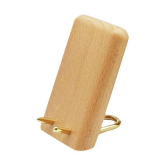 Soporte para teléfono de escritorio, de madera, antideslizante, fácil de transportar y estable.