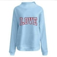 thumbnail image 5 of Fznquz Womens Valentines Sweatshirt Cute Pullover Oversized Blue Heart Graphic Casual Womens Tops L, 5 of 5