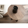thumbnail image 4 of Kate and Laurel Ullot Modern Wood and Metal Round Side Table, 14 x 14 x 25, Brown and Black, Geometric Circle End Table for Use as Bedroom Nightstand or Indoor Plant Stand, 4 of 10