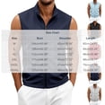 thumbnail image 3 of Men's Solid Color Golf Vest, Stand Collar Full Zip Sleeveless Jacket with Zipper Pockets, Lightweight Casual Golf & Outdoor Vest Size 4XL Gray, 3 of 9
