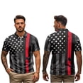 thumbnail image 4 of UorisanigoAmerican Flag Matching Couple Outfits Golf Shirts for Men Short Sleeve Dry Fit Casual Tennis Shirts and Womens Golf Dress with Shorts Short Sleeve Workout Athletic Dress, 4 of 8