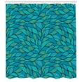 thumbnail image 3 of Ambesonne Teal Shower Curtain, Abstract Wave Ocean Motif, 69"Wx84"L, Mint Green Blue, 3 of 3