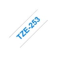 thumbnail image 2 of Brother TZe-253 - Blue on white - Roll (0.94 in x 26.2 ft) 1 cassette(s) laminated tape - for Brother PT-D600, P750, P950; P-Touch PT-D800, E550, P900, P950; P-Touch Cube Pro PT-P910, 2 of 3