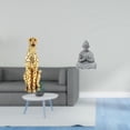 thumbnail image 2 of Figura de guepardo,Figura de guepardo dorado,adorno de escritorio moderno,Estatua de mono,Estatua de Buda Mono para Interiores y Exteriores Budista,Figuras en miniatura meditando para decorar, 2 of 8