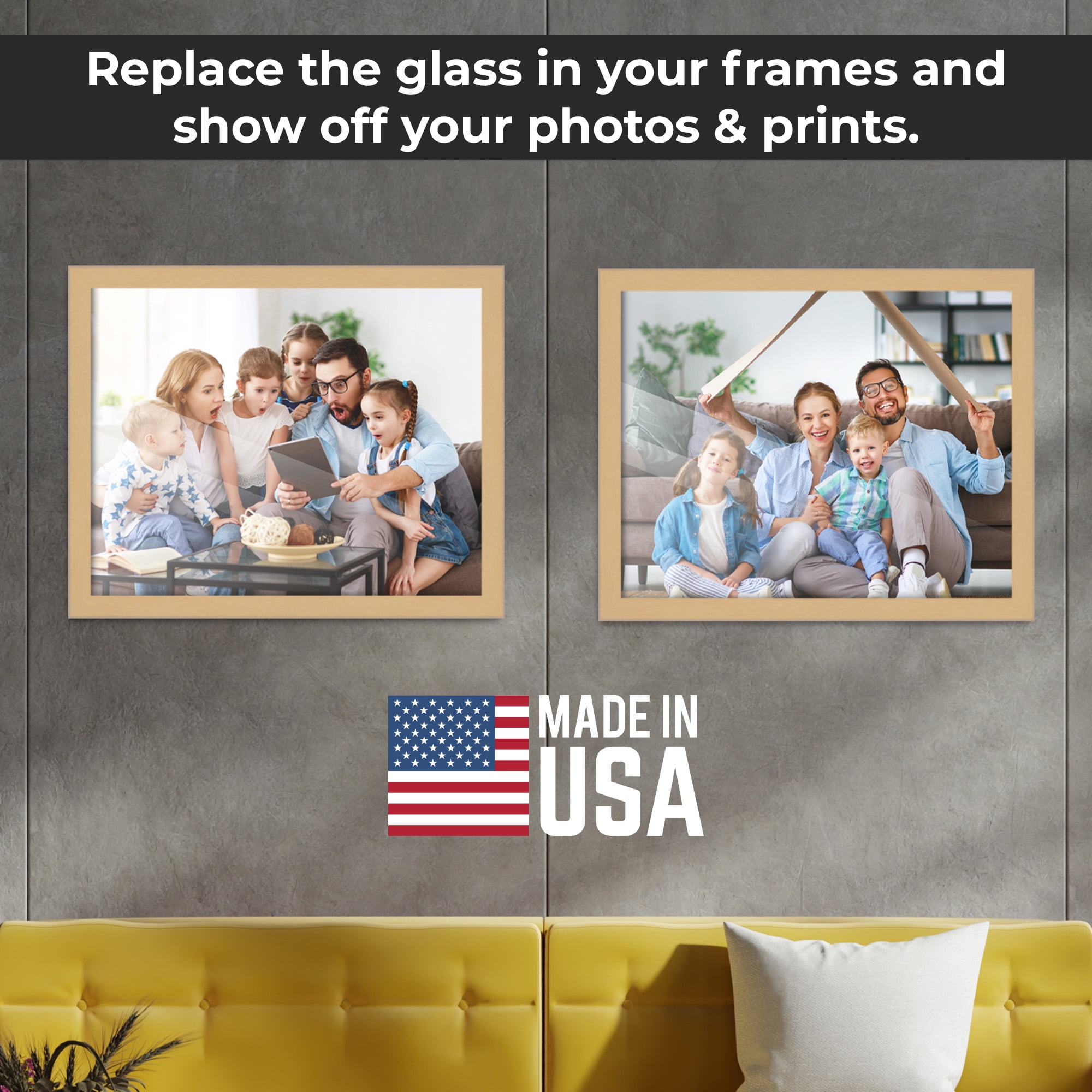 Frame-Grade Acrylic Replacement for 12x18 Picture Frame, Replacement Plexiglass for 12x18 Photo