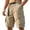 Beige, variant on Mens Quick Dry Cargo Shorts Relaxed Fit with Zipper Pockets - Lightweight Outdoor Hiking Shorts with Belt, Army Green,Size M