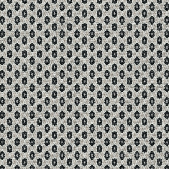 Ahgly Company Indoor Square Patterned Light Black Novelty Area Rugs, 3' Square