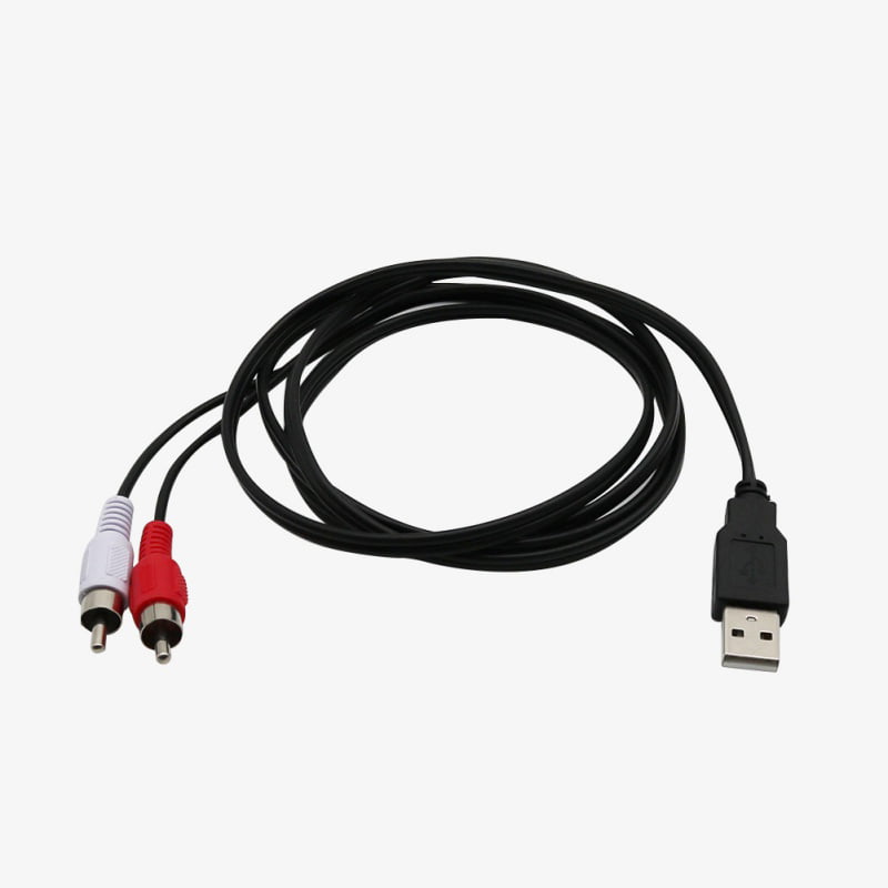 1.5m/5ft USB Male to 3 RCA Male Jack Splitter Audio Video AV Composite Adapter Cable for USB-Enabled TVs and PCs USB A to 3RCA Cable