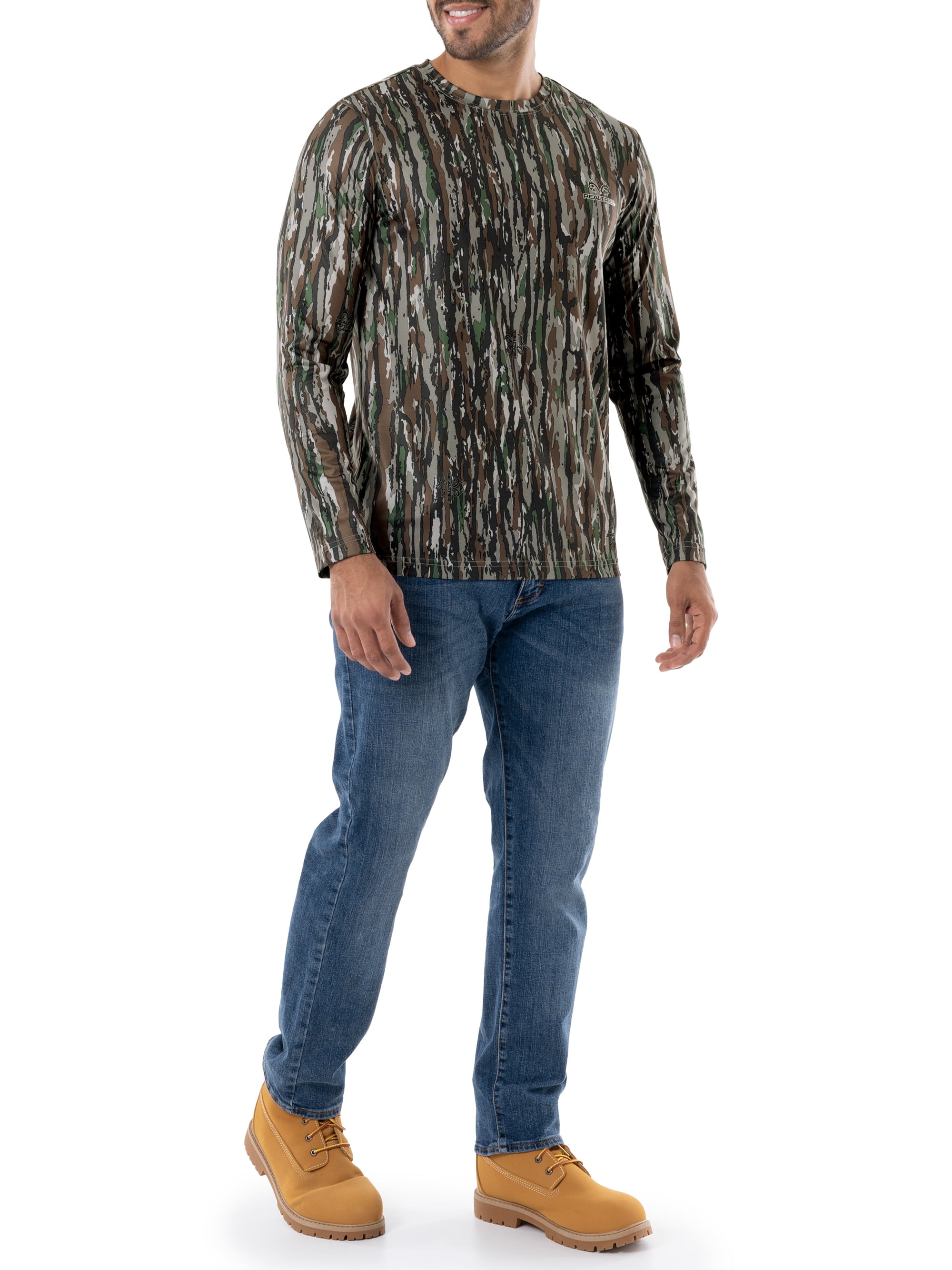 Realtree Men's Long Sleeve Performance Camo Tee 2-Pack Bundle