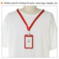 thumbnail image 6 of Uxcell 4.3"x2.8” Vertical Clear Window ABS ID Badge Holders with Lanyard Red 4Pack, 6 of 6