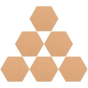 Guichaokj Hexagonal Corkboard Wood Tiles Wall Messages Announcement Notice Self- Adhesive Bulletin Boards Decorative Office