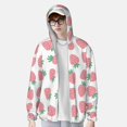 thumbnail image 2 of Balery Strawberry Sudadera ligera de manga larga con capucha y protección solar UPF 50+ para hombre y mujer, ideal para pesca y running-3X-Large, 2 of 7