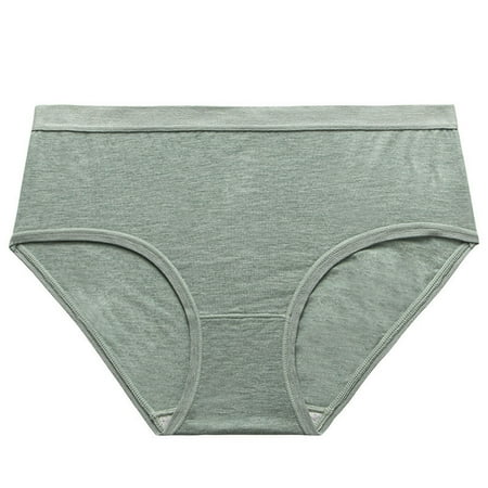 

YYDGH Women s Traceless Briefs Mid Waisted Breathable Briefs Seamless Underwear Panties Green M