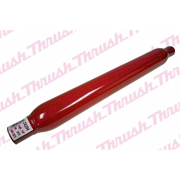Dynomax Exhaust Muffler 24204 Thrush Glass Pack; Steel Case; Single 2 Inch Diameter Center Inlet; Single 2 Inch Diameter Center Outlet; 26 Inch Body/31 Inch Overall Length