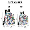 thumbnail image 2 of FORMRS Mini Backpack Purse for Women Travel Daypack Casual Shoulder Bag, Green Simple Triangles, 2 of 7