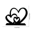 thumbnail image 3 of Mouliraty Heart Sculpture for Living Room Decor, Statue Home Decoration Statue Ornament Festival Home Decoration, for Home Coffee Table Dining Table Centerpiece, Black, 3 of 6