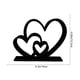thumbnail image 3 of Estatua Romántica de Corazón Anidado para Decoración Del Hogar | Adorno de Escritorio de Plástico Blanco y Negro | Textura Mate | Adorno para Regalo de Boda | Símbolo de Pareja | Decoración para Sala, 3 of 6