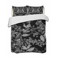 thumbnail image 2 of Black and White Floral Twin Size Down Alternative Comforter, Lightweight Comforter Quilt Bedding Set with Pillow Shams Modern Oil Painting Abstract Art All Seasons Bed Comforter Duvet Insert 68"x86", 2 of 7