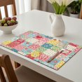 thumbnail image 6 of Placemat, Pioneer Flower Floral Print Pattern Place Mats Table Mat Set Of 2, PVC Washable Placemats for Party Kitchen Dining Decoration, 18x12 Inch, Fade Resistant, 6 of 6