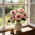 thumbnail image 3 of Japceit Artificial Rose Bouquet, Fake Flower Arrangements for Wedding and Home Decor, Silk Floral Stems for Hotel, Vase, and Landscaping Decoration, Realistic, 3 of 6