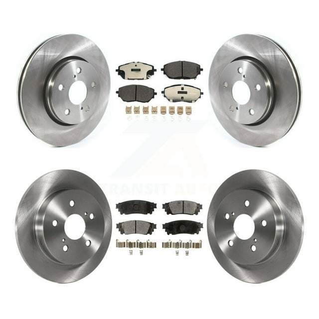 Transit Auto Front Rear Disc Brake Rotors and Ceramic Pads Kit for Car 2018 Toyota C-HR K8T-103242