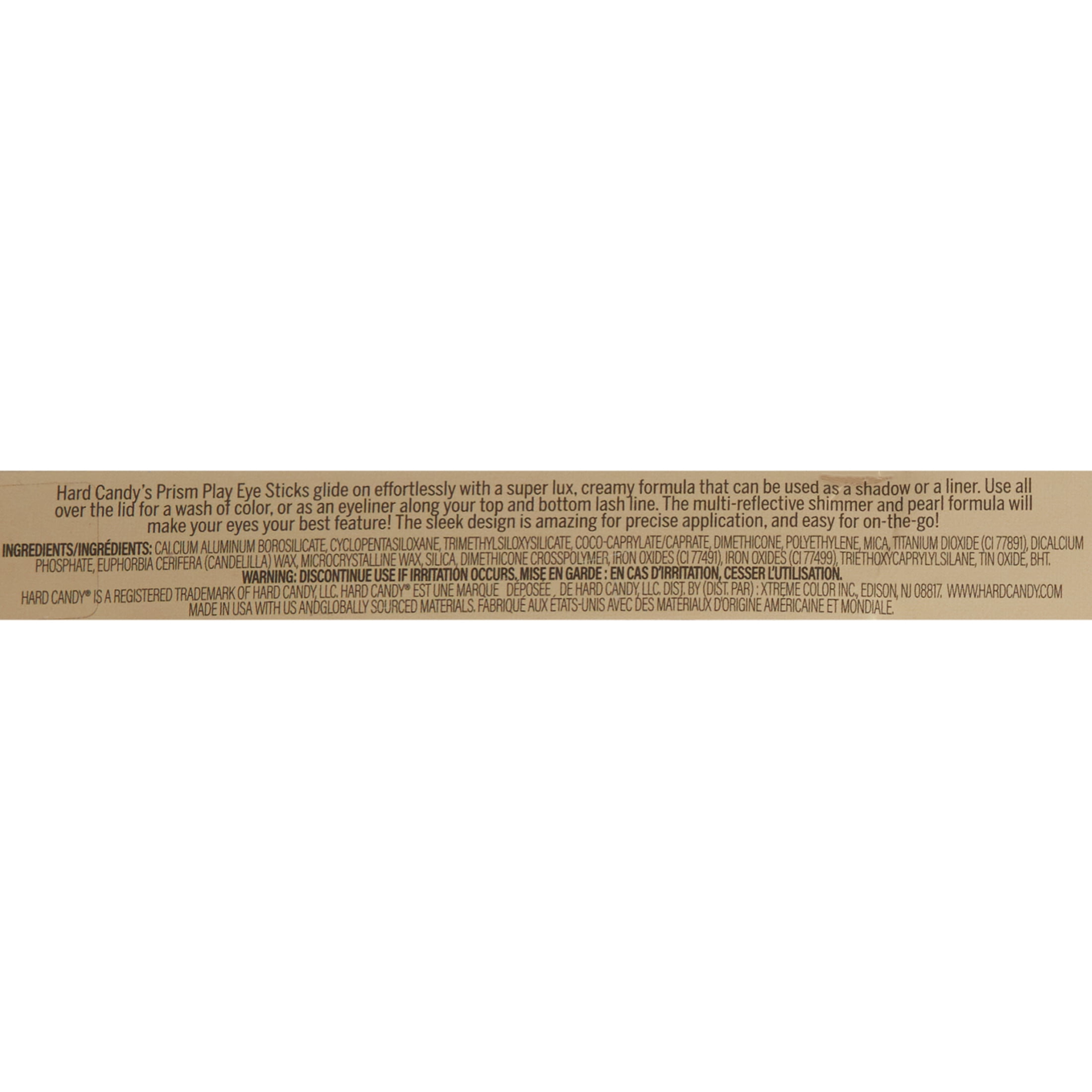 Hard Candy Prism Play Eyeshadow Stick, Gold Shimmer, Getter, 0.038 oz