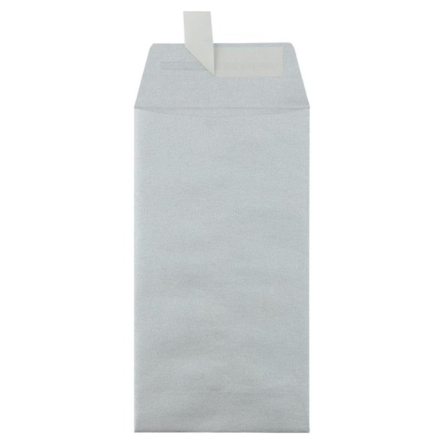 LUXPaper #7 Coin Envelopes | Peel & Press | 3 1/2" x 6 1/2" | Silver Metallic | 80lb. Text | 50 Qty