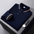 thumbnail image 6 of IWRICH Men’s Casual Polo Shirts Long Sleeve Button up Collared Pullover Tops Business Classic Workwear Navy XXXL, 6 of 6