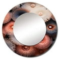 thumbnail image 2 of Designart "Coastal Magic Of Pink Corals" Coastal Coral Under Water Pink Large Round Mirror - Round Office Mirror Wall Decor - Coastal Round Printed Mirror - 23" x 23", 2 of 6