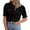 L-72Black282, variant on Women Blouse Summer Stylish Elegant Relaxed Fit Half Sleeve Solid Color V Neck Button Up Cardigan Trendy Lace Breathable Comfortable Top For Ladies Casual Daily Wear,Red,S