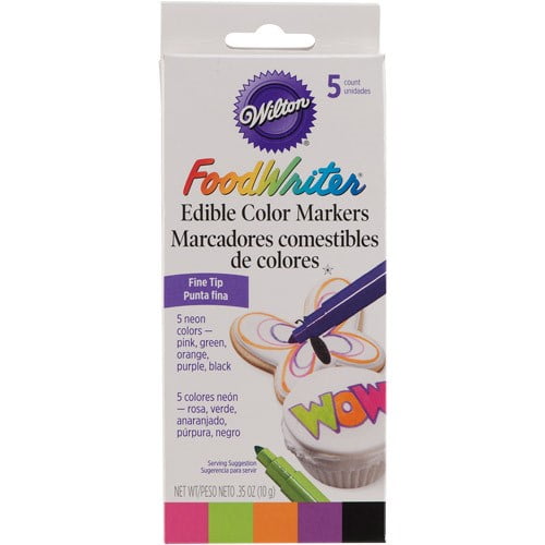 Wilton FoodWriter Edible Color Markers, Fine Tip, Neon Colors Walmart